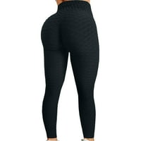 Symoid Womens Dukset - Čvrsti ležerni rastezljive mršave sportove visoke struke bešavne joge duge hlače