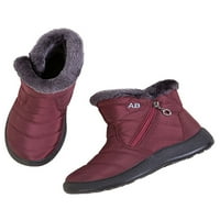 Ženske vodootporne plišane snežne cipele za gležnjeve Dame zimske tople cipele