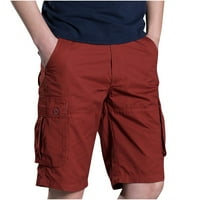 Kratke hlače za velike i visoke muške kratke hlače s vilim fit multi džepom patentni zatvarač ravno