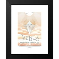 Crni moderni uokvireni muzej umjetnički print pod nazivom - Venera