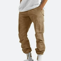 Wenini plus veličina teretna pant za MAN Solid Ljetne duge hlače Labavi moda višestruki džepovi na otvorenom