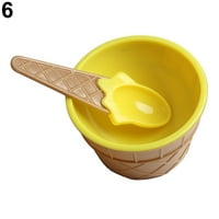 Dječji sladoled sunčani kašilica Postavite sigurnu trajnu plastičnu bombonu boju lijepa desertna bowl yougurt cup diy sladoled alati Ljetna svečana zabava Favoriti dječji poklon