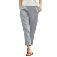Eashery Capri pantalone za žene Dressy rastezljive široke noge Core pletene hlače hlače hlače za žene