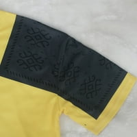 Muški ljetni set casual kratkih rukava The Works outfit dvodijelni kratke hlače 3D žuta 2xl