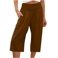 Ženski bootleg joga capris hlače visoki struk vježbanje flare hlače širine lounge hlače sa džepovima