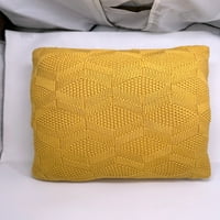 Dijagonalni dizajn senf pleteni jastuk, poliester ispuni.18 SQ