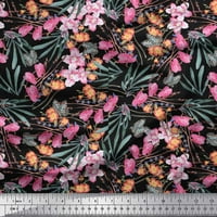 Soimoi svilena tkanina i orhideje cvjetni dekor tkanina tiskano dvorište široko