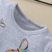 Odjeća za žensku kapuljaču za žene Ljetni modni crtani leptir s kratkim rukavima Ležerno odijelo za