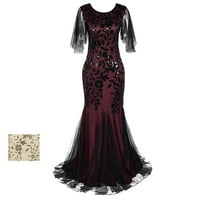 Vintage Elegant Sequin haljina Vintage haljina Velika banket vjenčanica banketske haljine za zabavu