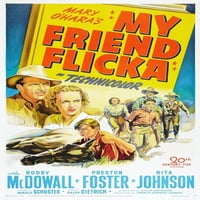 Moj prijatelj Flicka američki poster s lijeve strane: Preston Foster Rita Johnson Roddy McDowall TM