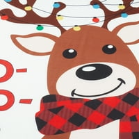 Odgovarajuća božićna porodična pidžama setovi sa dugim rukavima Elk Reindeer salon za salon