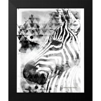 Bluebird Barn Black Moderni uokvireni muzej Art Print pod nazivom - Moderna crna i bijela zebra