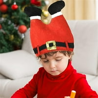 SUNISERY CHIST HAT Santa Claus Hlače u obliku Cap Beanie Fedoras sa božićnom pjesmom za zabavu