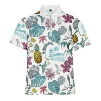 Muška modna proljetna ljetna casual kratkih rukava od ispisane majice TOP bluza za plažu za plažu Muška