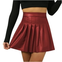 Suknje za žene Trendy kratka modna košulja u boji visoki struk Hip suknja Nepravilna bore Dizajn suknja