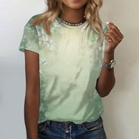 Cleance! Tofotl ljetne majice kratkih rukava za žene Modni print CrewNeck majica Comfy soft bluze mint