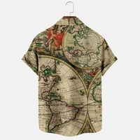 CLlios Havajske košulje za muškarce Ljetna tropska košulja za tiskane majice Casual kratkih rukava Comfy