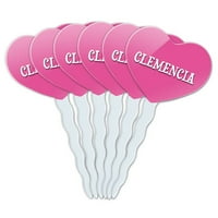 Clemencia Heart Love Cupcake Pick Toppers - set od 6