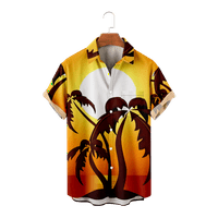 Unizno havajske majice kratki rukav smiješni džep za prsa Retro polo majice za teen i odrasla osoba