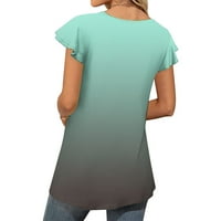 Ženski okrugli vrat kratki rukav Srednja duljina majica Labave ležerne majice kratkih rukava