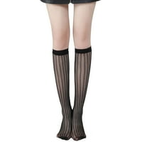 Mveomtd ženske crne čarape čipke čipke šuplje mrežne čarape žene bez šava čarape b jedna veličina