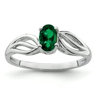 Sterling Silver stvoren zeleni smaragdni pojas prstena 6. Birthstone može drago kameno nakit za svoje