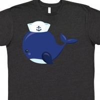 Inktastični mornarski kit, mali kit, slatka kita, plava majica kita