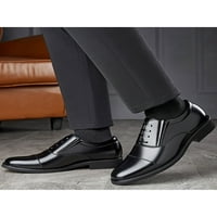 Ymiytan Muškarci Oxfords Poslovni kožni cipela čipka za cipele Obuce Office Slanovi sjajni Formalni