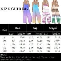 Jumpsuits za žene Ležerne prilike bez rukava dugačke hlače s džepovima Žene Ljetne vrhove Cyan 2x