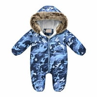 Baby Winter Snawit kaput za romadu za robuće s kapuljačom, zgušnjavač zgušnjava zimski kaput ispod