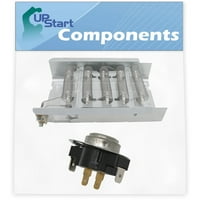 Sušilica za grijanje i biciklizam Termostat komplet za zamjenu Kenmore Sears sušilica - kompatibilan sa elementom grijača i termostata kombinirana pakovanje