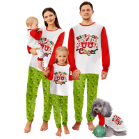 Porodica podudaranje božićne pidžame božićne bivole plastirane pruge tiskane veličine djece-ljubimac-ljubimac