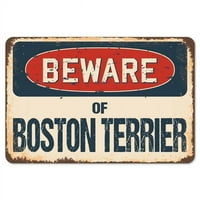 Prijava Z-A-1014-BW-Boston terijer Pazite na boston terijer rustikalni znak