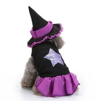 Pas Mačka Halloween Witch kostim, kućni ljubimac Cosplay kostimi, štenad topla odjeća Fleece Hoodie