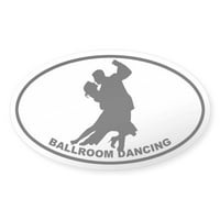 Cafepress - Ballroom Dancing Ovalna naljepnica - Naljepnica