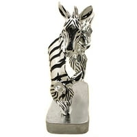 Grazing Zebra stolni skulptura za kipu Dekor-finiš: ogledalo, materijal: polik kanet