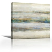 Linear Motion Aqua - Savremena likovna umjetnost Giclee na platnu Galerija - zidni dekor - umjetnička