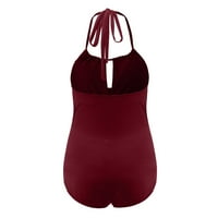 HHEI_K Ženska materinska trudna tankenis Solid Bikinis kupaći kostim za plažu Ruffles Cover Coverit