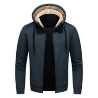 Sngxgn muns sa hoodie jakna sa majicama flanela plairana kaputa muška jakna, siva, veličina xl