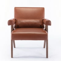 Akcentna stolica sa naslonom za ruke i podstavljenom sjedištu, tapaciranu fotelju sa čvrstim drvenim