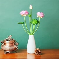 Goodhd Zen Mini umjetni lažni lotos Bud svileni plastični cvijet vjenčani dom cvjetni dekor