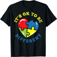 Majica za informiranje o autizmu Autistična majica za žene Black Tee