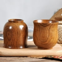 Staklene šalice kafe dvostruko zidane nove drvene čaše u boji ručno izrađene prirodne drvene kafe čaj