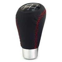 Brzina gumba za automobile Shifter ručka, koža MT mjenjač Shift Primjet većinu ručnih mjenjača, crvena
