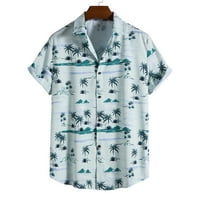 Havajska majica za muškarce Ljetne casual tipke Plaža Ne-pozicioniranje Ispis Ispirt Short rukava bluza