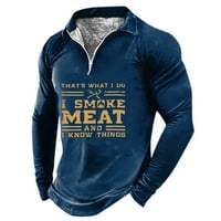 Košulje za muškarce Four Seasons New Pismo uzorak 3D tiskani dugih rukava ulica moda pulover, majice