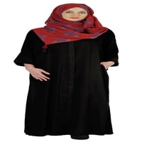 Bimba islamska odjeća za žene dugi molitveni ogrtač maxi w štampan hidžab rayon abaya prednje dugme