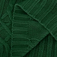 Džemper debeo topli kauzalni kućni odmor za mršavljenje ženske džempere zelena veličina xxl