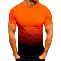 Muški tanak fit kratki rukav Tee Casauel Gradirnt fitness majica Classic Dizajnirani radni majica Lagana