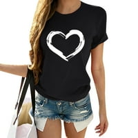 IOPQO grafičke majice za žene koje odgovaraju majicama za parove ženske bluze Valentines Dan Dnevne